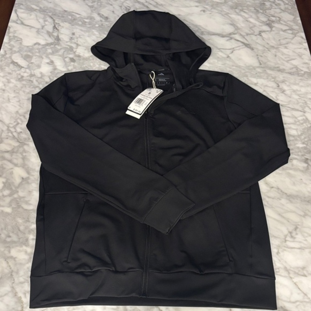 Adidas “PureMotion” Black Hooded Jacket size small